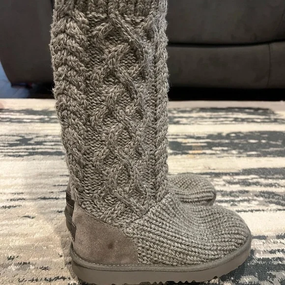 UGG Charcoal Knit Boots - Picture 2 of 10